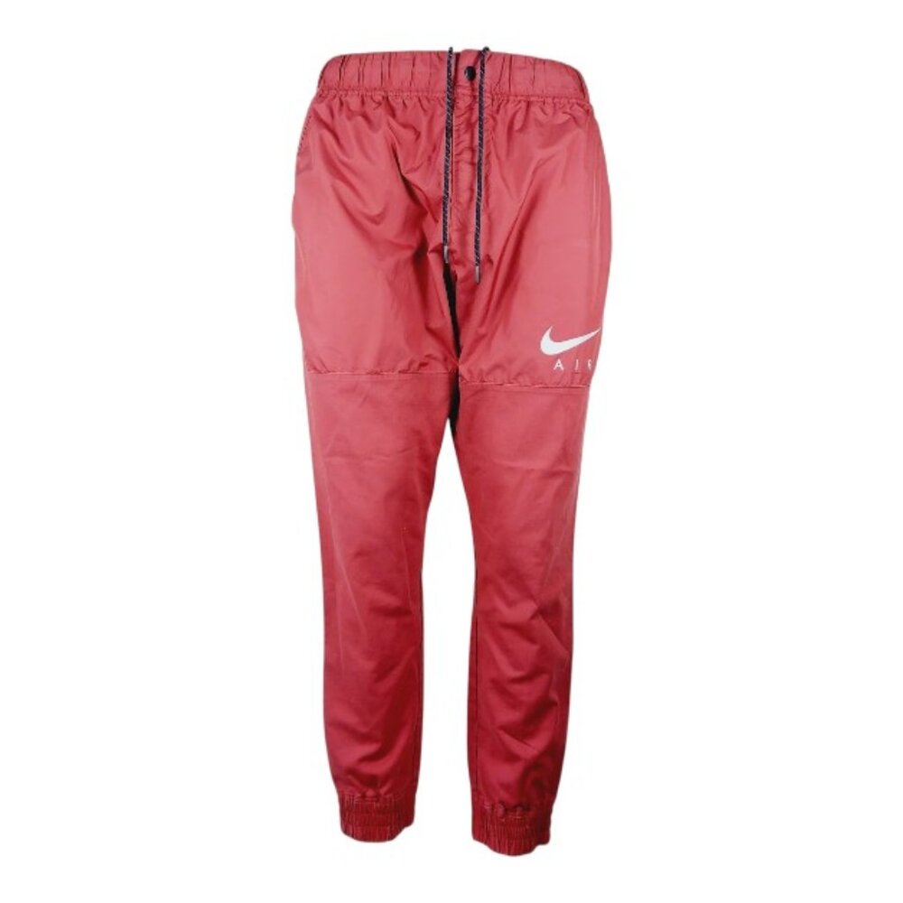Nike Men's Red Air Woven Drawstring Slim Fit Active Cargo Jogger Pants Size XL
